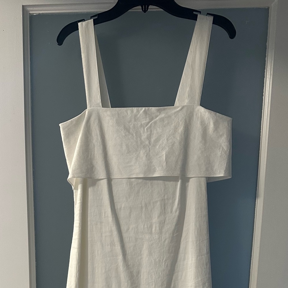 Theory Cream Sleeveless Tiered Maxi Dress - Picture 3 of 6